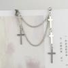 SUMENG 2024 New Fashion 1PC Retro Black Cross Earrings Ladies Hip Hop Multi-Layer Tassel  For Women Jewelry Gifts