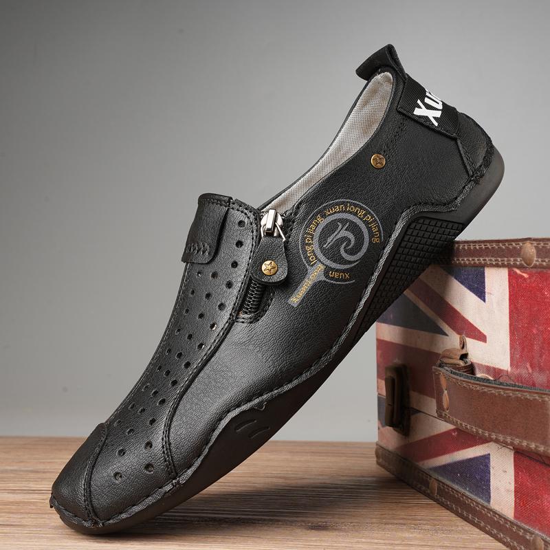 Fashion Spring Breathable and Comfortable Hot Selling Casual Octopus Luxury Brand Punching Loafers Classic Soft Sole Men's Outdoor Shoes