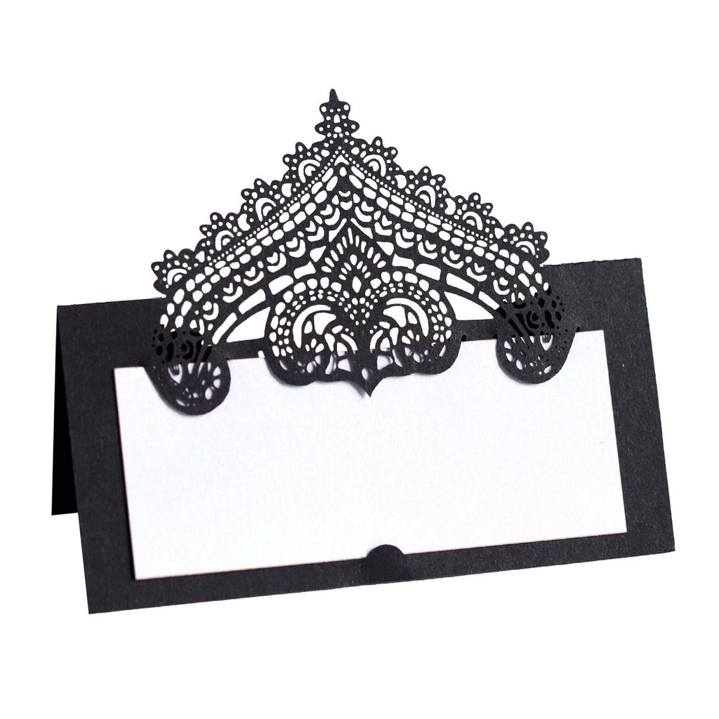 50p 3D Lace Wedding Table Card Hollowed Out Holiday Handwritten Banquet Hotel Seat Card Seat Card Party Decoration Card