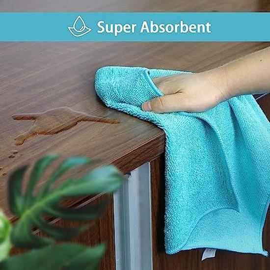 HOMEXCEL Microfiber Cloths 50 Sheets Commercial Towels Thin Wipes Cleaning Dishcloths Kitchen Etc. Approximately (multicolor)