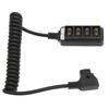 D Tap Male to 4 Port Dtap Female Splitter Power Cable Black D Tap Spring Cable Adapter for ARRI RED Cameras