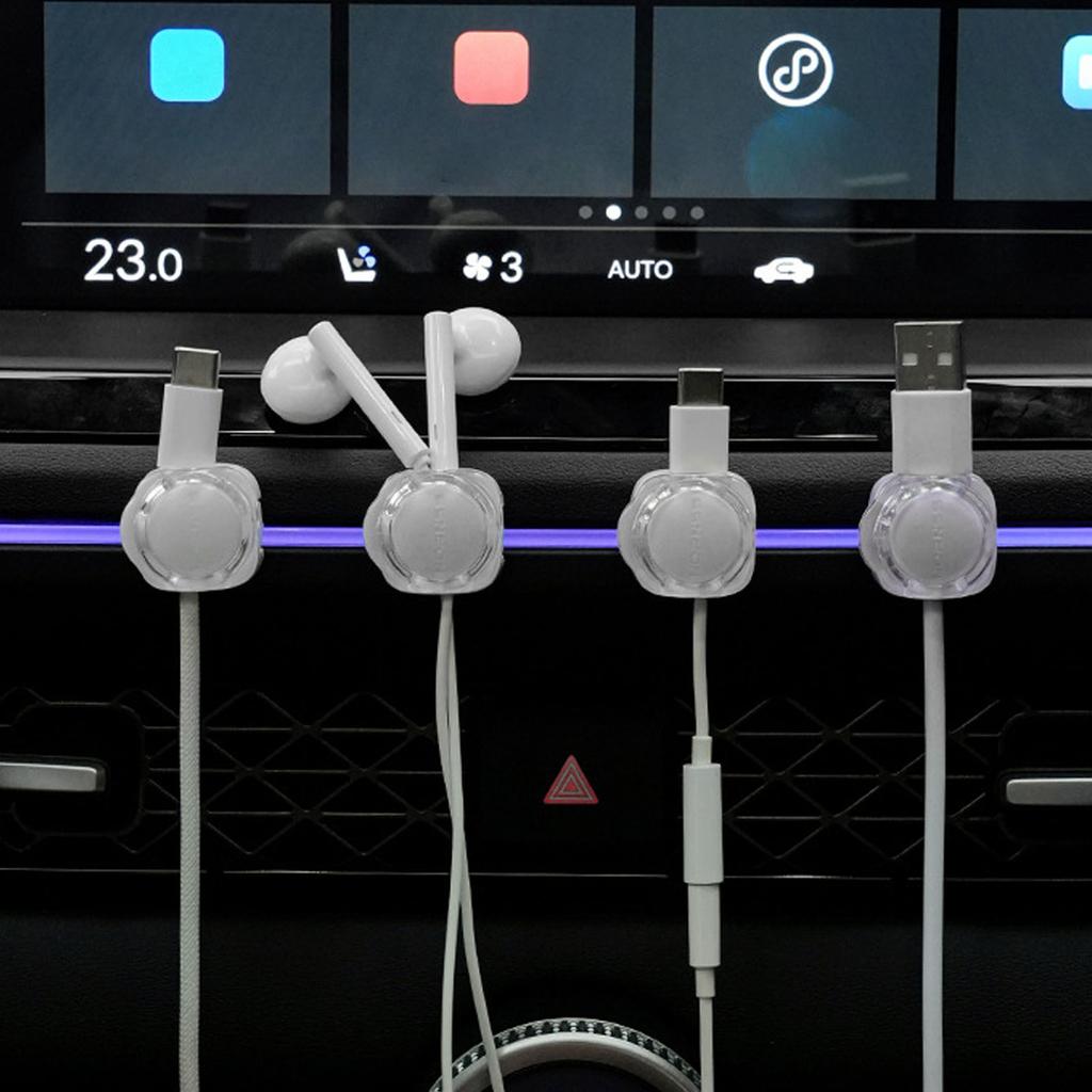 6 Pcs Magnetic Cable   7.5mm Slot Charging Cord Clip Holder Desk Wire   with   Tape