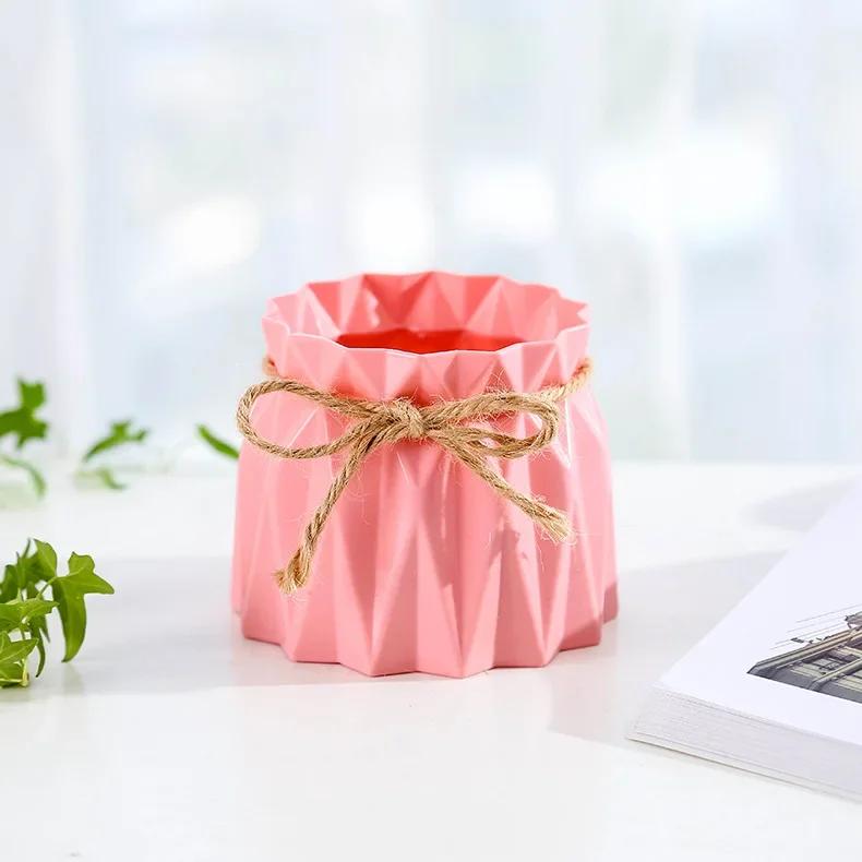 Plastic Flower Vase Invincible Wedding Birthday Art Home Arrangement Decoration Nordic Style Home Decor  Vase Decoration