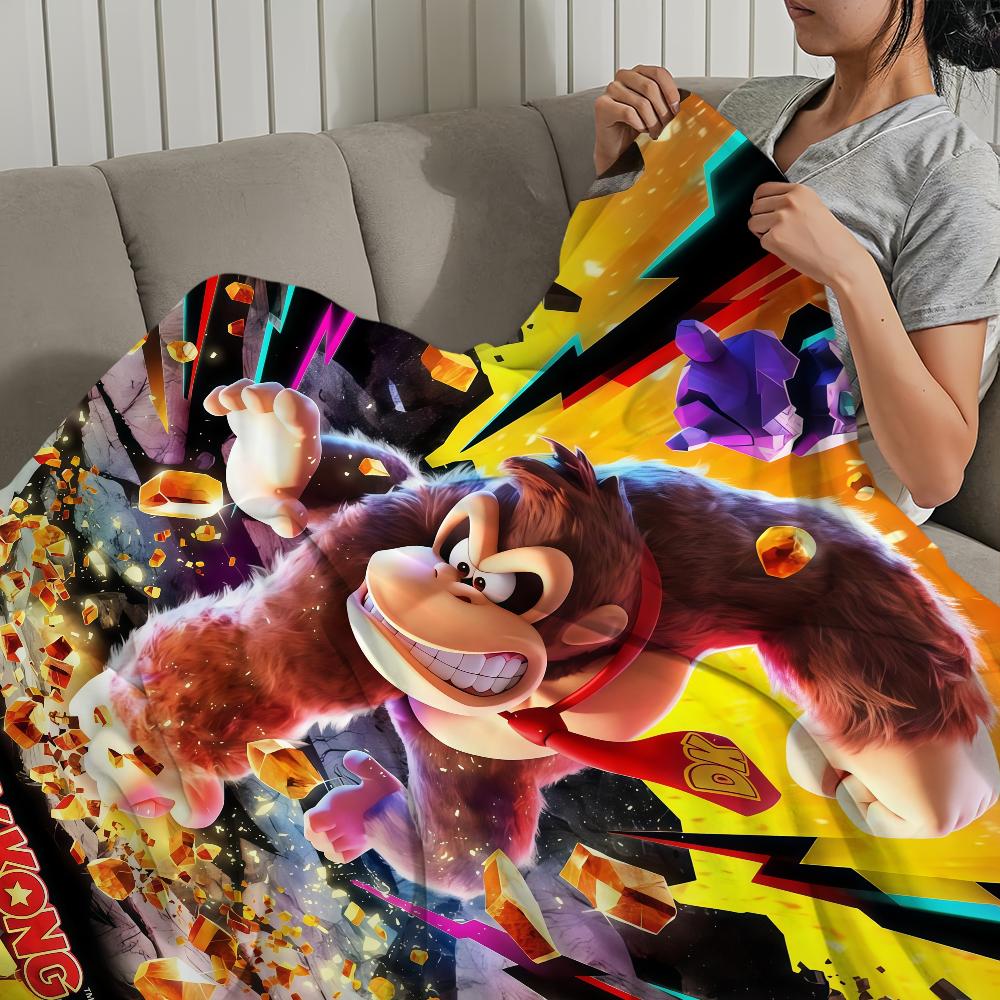 Gioco D-Donkey K-Kong Bananza Coperta Coperta per Divano Divano Viaggio Casa Pic-nic Coperta in Flanella regalo di compleanno Calda Confortevole