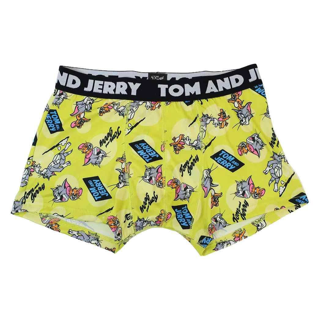 Small Planet Tom Jerry Print Boxer Dot Warner Size M & Men s Briefs, Pattern, Yellow, Bros.,