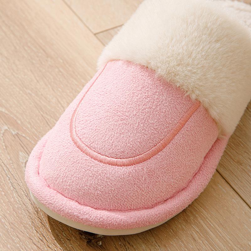 Winter Warme Fleece Hausschuhe für Herren und Damen Rutschfest Indoor Weiche Sohle Gemütliche Hausschuhe