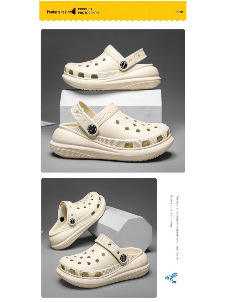 Kids' Summer Clog Sandals: Boys' & Girls' Non-slip, Thick-soled, Closed-toe Beach Slippers for Outdoor Play