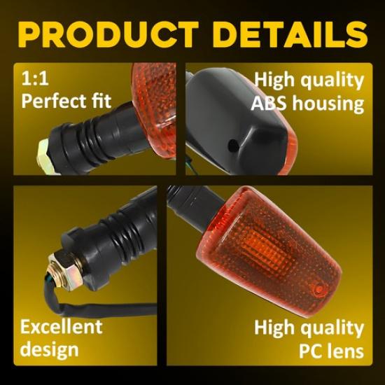 2x Front Rear Turn Signal Indicator Light For Yamaha TW200 XT225 XT250 XT600 EOA