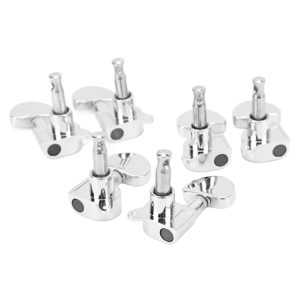 3R3L Gitarren Locking Mechaniken Halbkreis Kopf Schwerlast Internes Getriebe Schräge Winkel Saitenstimmwirbel Silber