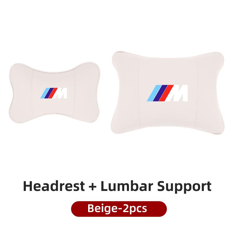 2025 Hot Car Seat Lumbar Neck Pillow Headrest Cushion Waist Interior For BMW X1 X2 X3 X4 X5 X6 X7 G20 G30 6GT E46 E90 E60 F10 E3