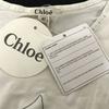 Chloe Made in Italy Logo Print Stretch Short Sleeve T Shirt White Women’s Size 40 M L(USED)