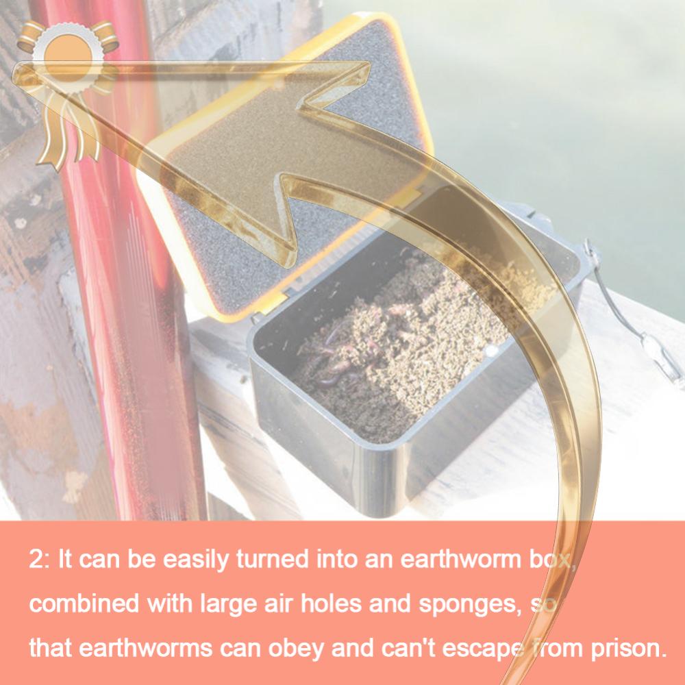 Fishing Tackle Box Fishing Lure Bait Storage Box Bait Container Box Double-Layer Live Bait Box Breathable Earthworm Storage Case China Mainland