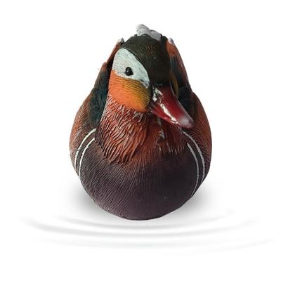 Creative Realistic Mandarin Duck Statue Resin Cute Artificial Duck Statue Floating Swan Sculpture Home Decor