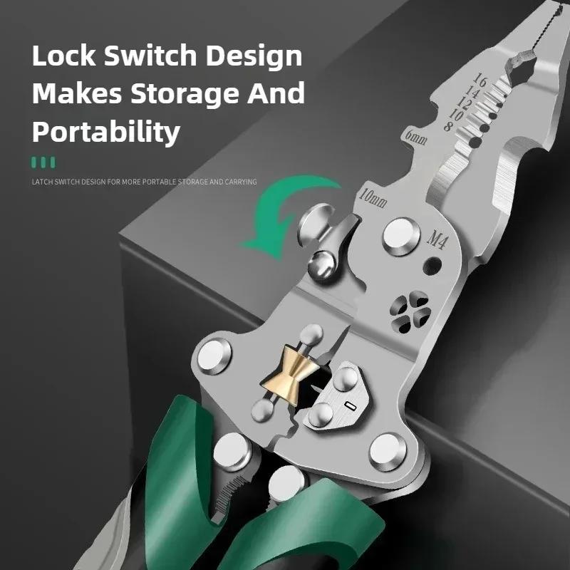 Multifunctional Foldable Wire Stripping Pliers Cutting Machine Specific Wire Cutting Pliers Wire Stripping Crimping Pliers Tool