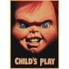 Child's Play 2 Chucky Retro Movie Poster Kraft Paper Wall Art