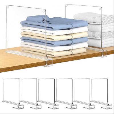 Transparenter Acryl Kleiderteiler Regalboden - Kleideraufbewahrungspartition