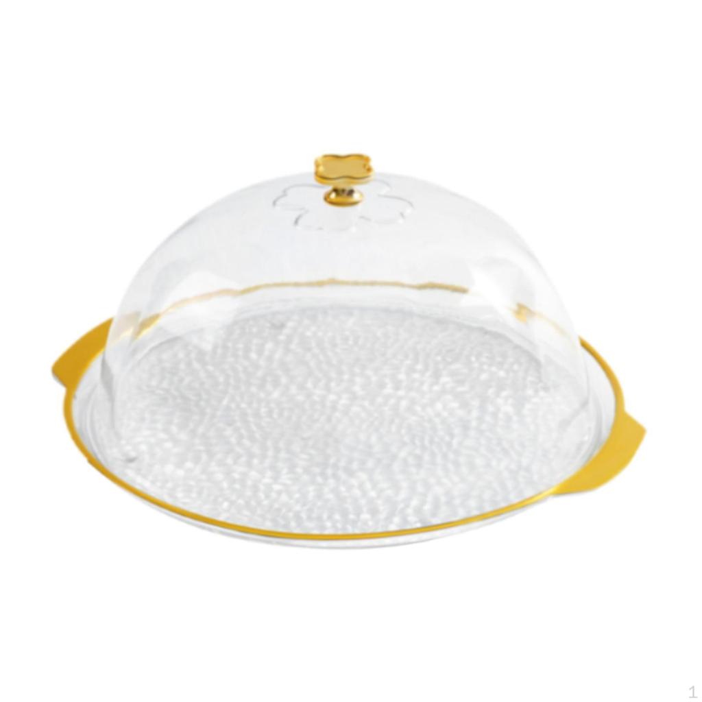 Cake Plate with Dome Diaplay Holder Dinnerware Bread Storage Serving Tray