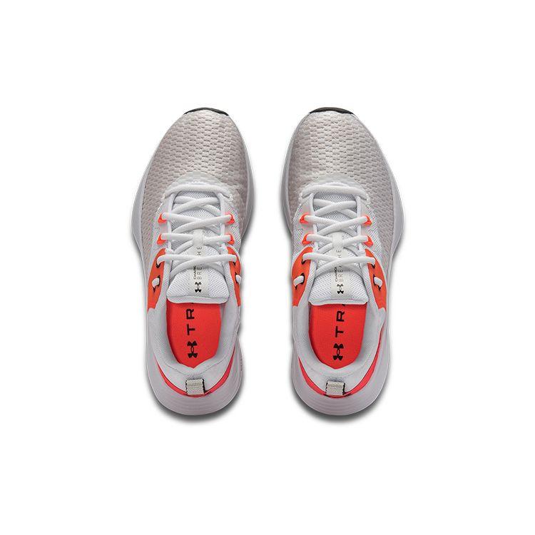 Under Armour Charged Breathe 3 Breathable Non-Slip Durable Low-Top Training Shoes Women Sneaker White Red 3023705-103