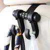 2/4Pcs Universal Car Hook Seat Multifunctional Car Backrest Storage Hook 360° Rotating Storage Double Hook Car Accessories