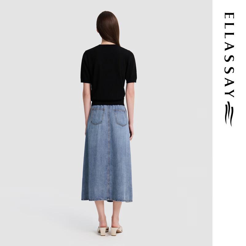 ELLASSAY Women's Embroidered Pullover Knit Top