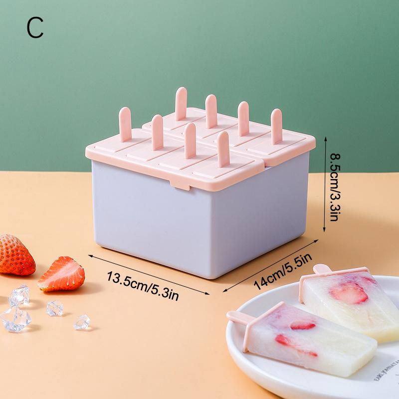 Popsicle/Sorbet Mold Food Grade Household Popsicle Making Frozen Ice Box Abrasive Tools With Lid Homemade Ice Cream Artifact