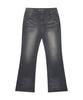 Weseullihyuseuteon Rowel Embroidery Boots Cut Denim Pants Dark Gray