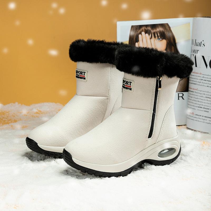 Large size winter new snow boots fashionable women's outdoor casual shoes high top shoes side zipper cotton boots women