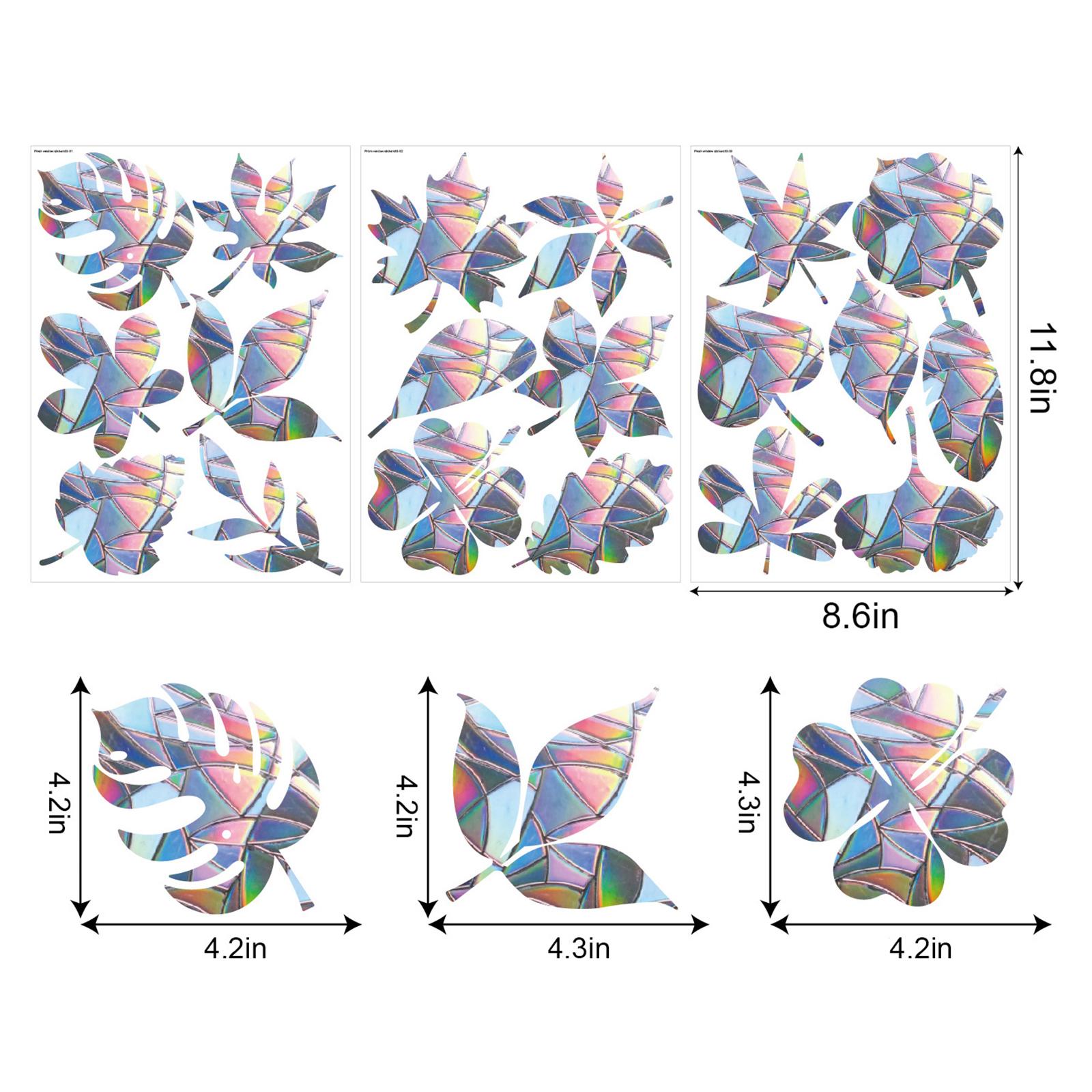 Leaves Anti-Collision Window Stickers Removable PVC Glass Stickers Wall Stickers Bird Strikes Stickers for   Decor