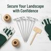 50Pcs G-Type Ground Stakes Reusable Heavy Duty Garden Staples Multi-functional Spike Weed Barrier Fabric Stakes Landscape