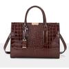 Luxury Crocodile Pattern Shoulder Crossbody Bag Women Large Capacity Handbag Tote Bag Fashionable Versatile Handbag for Work