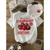 Berry Good Strawberry Printed Cotton T-Shirts Women Summer Short Sleeve T Shirt Casual Soft Oversized Tops Basic O-Neck Clothes