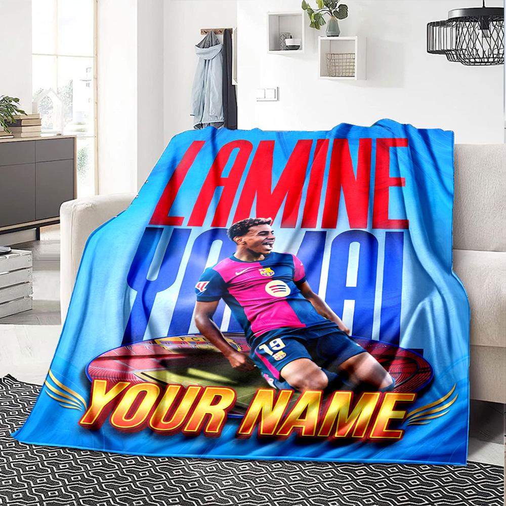 1pc Personalized Name Yamal Blanket, Gift, for Men and Women, Soft Blanket, Good for Sofa Bed Couch Travel, Lightweight Flannel Blanket