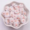 60PCS Resin 12mm 3D Colorful Flower Flatback Stone Rhinestone