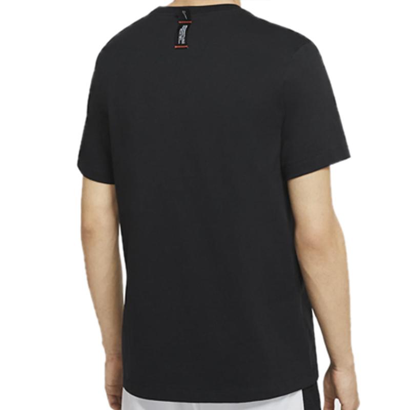 Nike T Shirts Men's Black Crew Neck Moderate Straight Fit CD1307-010