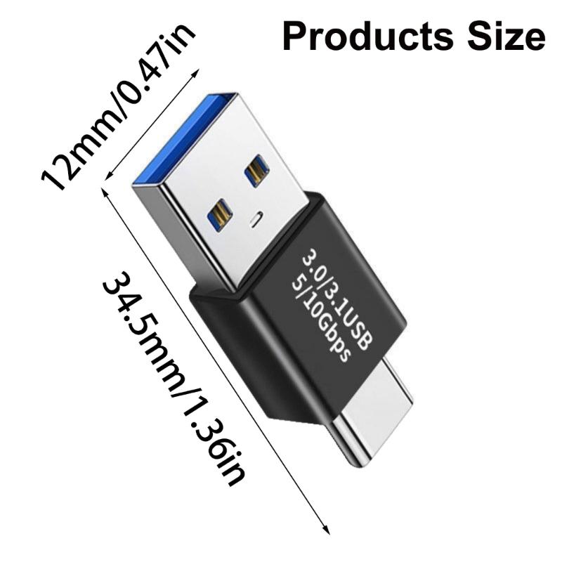 USB3.0 To USB / Type C Adapter, Female / Male USB3.0 Connector Fast Speed Charging Data Transmission Adapter