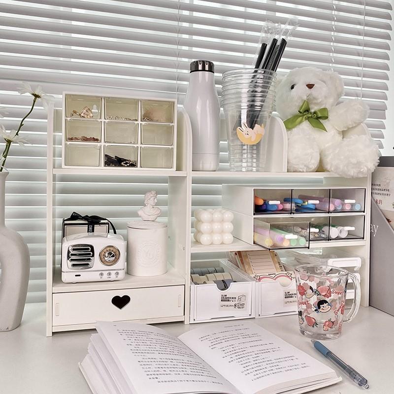 Minimalistisches Schreibtischregal mit Schublade für Schlafzimmer, Arbeitszimmer und Arbeitsplatz