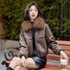 Fleece Thickened Removable Women's Fur Collar Short New Leather Jacket Autumn and Winter Loose and Thin Jacket