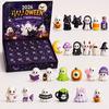 Horror Movie Fan Gifts Halloween Advent Calendar with 24 Figures Mini Cute Ghost Educational Holiday Toy Set Decorations Spooky Countdown