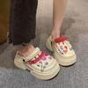 Internet celebrities heighten baotou semi-cool slippers women's summer 2025 new fashion muffin thick-soled hole shoes women's outer wear