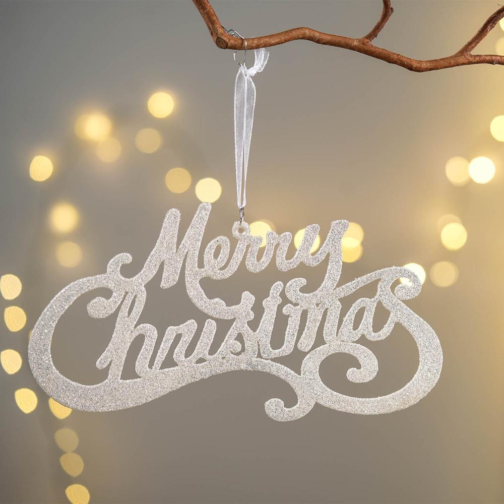 Plastic Christmas Crystal Pendants Snowflake DIY Christmas Tree Ornaments Indoor Outdoor Wall Pendant Crystal Hanging Xmas Tree