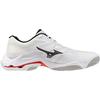 Mizuno Wave Lightning Elite Sneakers Breathable White/Black/Fiery Red