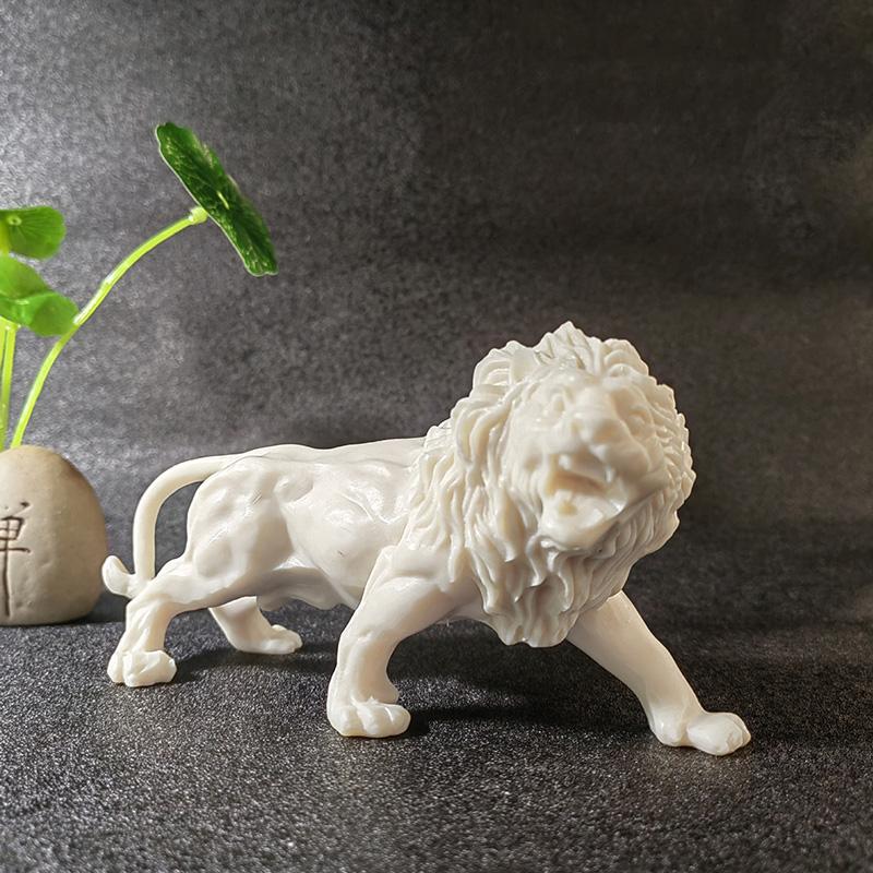 

Животное Самец лев Фигурка Смола Искусство Скульптура Белый Милый Дом Комната Офис Украшение для автомобиля Статуэтка Подарок Сувенир 6,28 дюйма