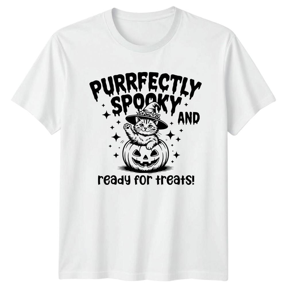 Purrfectly Spooky And Ready For TShirt Witch Kitten Halloween S