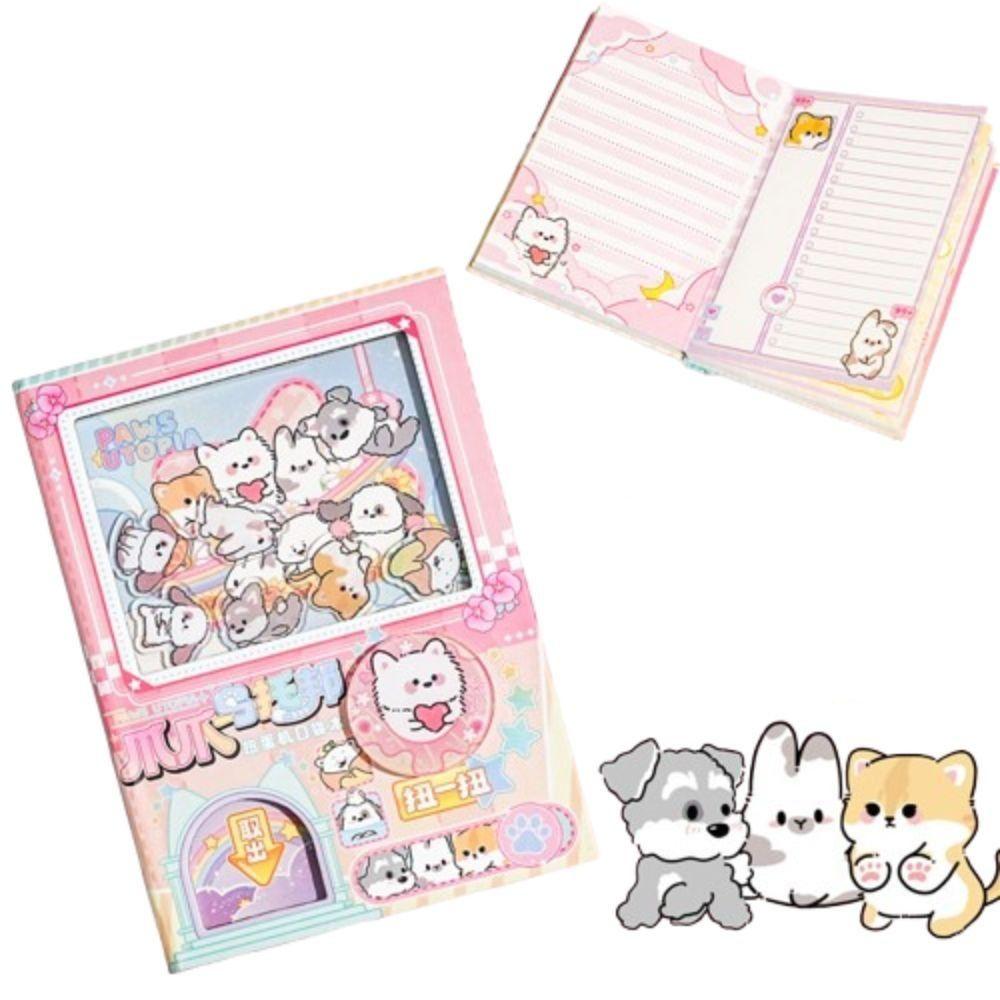 Shaking Small Notepad Gashapon Mahines Square Writing Pad Portable Cartoon Notebook  Office