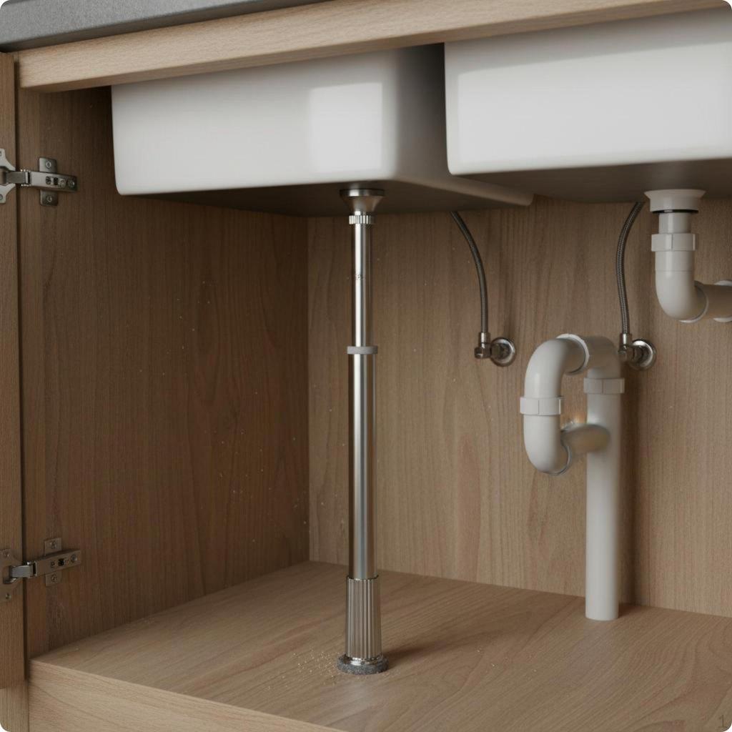 2 Pieces Undermount Sink Bracket EasyMount Basin Support Stainless Steel Under