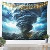 Dramatic Storm Tornado Tapestry Wall Hanging Decor Sky Weather Lightning Art Moody Cloudscape Decor for Living Room Home Accent