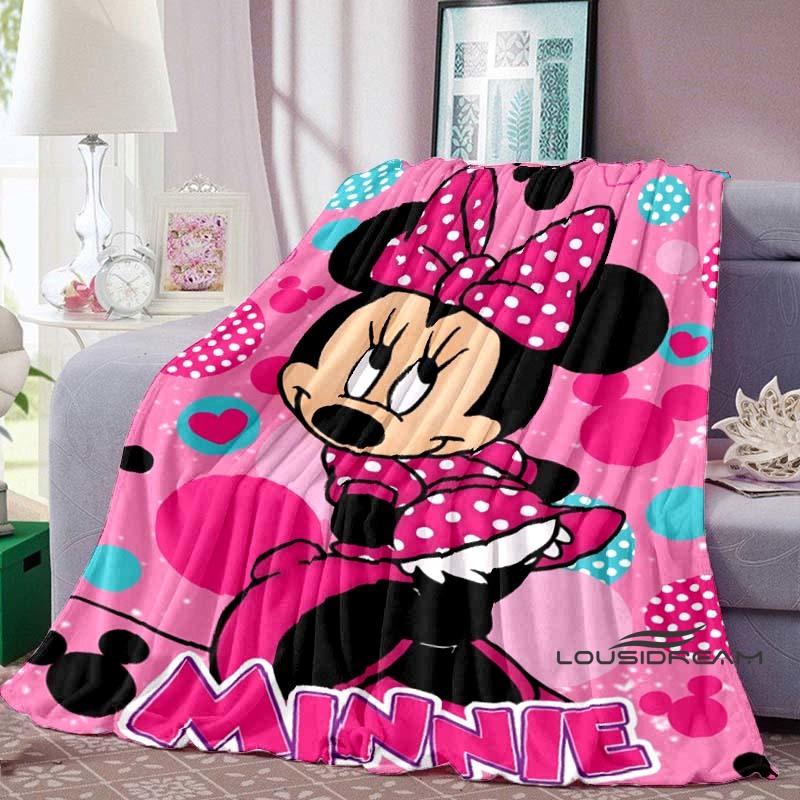 

2026 New Minnie Mouse Cartoon Blanket, Soft and Comfortable Flannel Shawl Blanket, Children s Nap Blanket 75x90cm