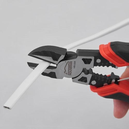 HOUSERAN 3-Piece Pliers Set, Multi-Function Tool Set with Nippers, Long Nose Pliers, Heavy-Duty Pliers, Wire Cutter, Spring-Loaded Lock, Electrician's