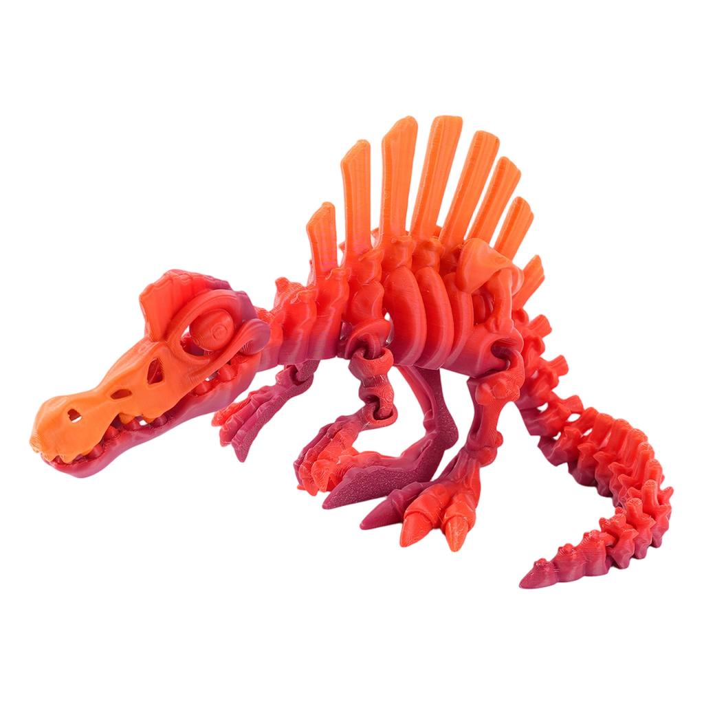 3D Printed Spinosaurus Dinosaur Skeleton Model Educational Puzzle Toy for Assembly and Display Suitable for Science and Learning Projects