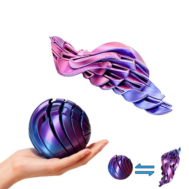 Creativity Fidget Toy 3D Printed Twistsphere Fidget Toy Gear Liquid Flow Ball With Rotating Design Anxiety Relief Adult Toys